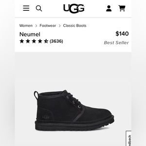 UGG Neumal Women’s Black Size 8